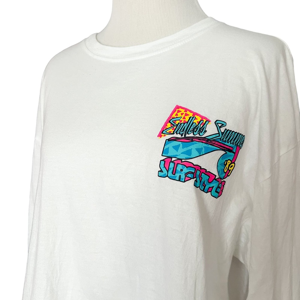 Surf Style Retro Endless Summer Long Sleeve Graphic Tee Clearwater Beach Florida